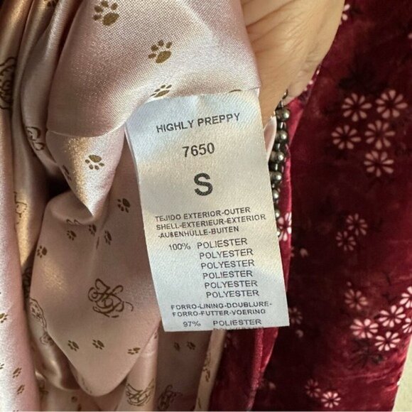 Highly Preppy Red Velvet Lace Dress Sz S Romantic Gothic Vampirecore Regencycore - Picture 13 of 14